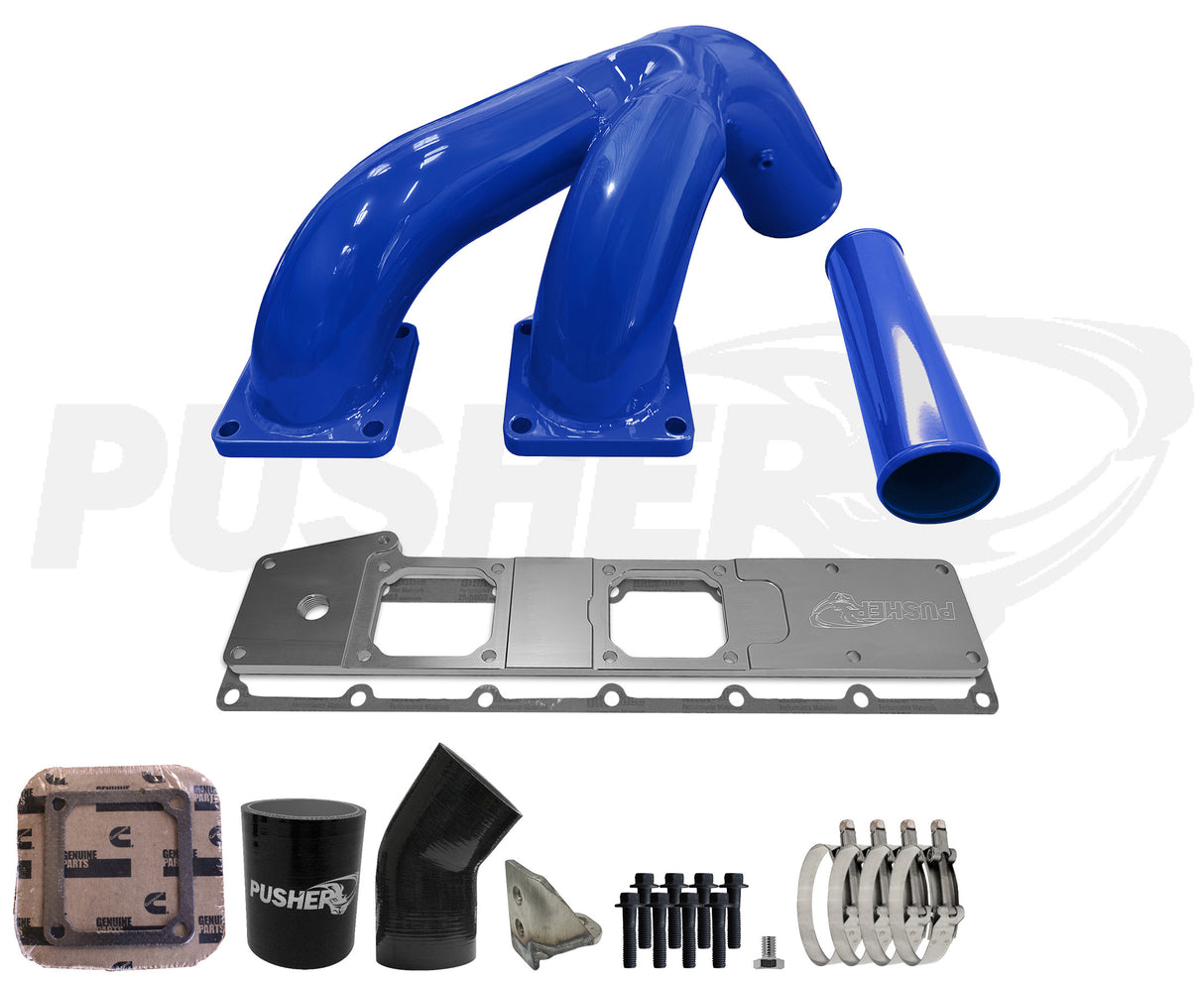 Pusher 3.5" MEGA Twin Intake System for 1994-1998 Dodge Cummins 12v