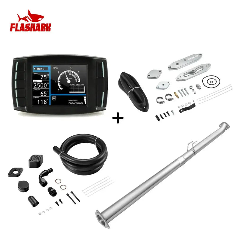 EGR/DPF/CCV/DEF Delete Kit For 2011-2014 6.7L Ford Powerstroke Diesel All-in-One Kit Flashark