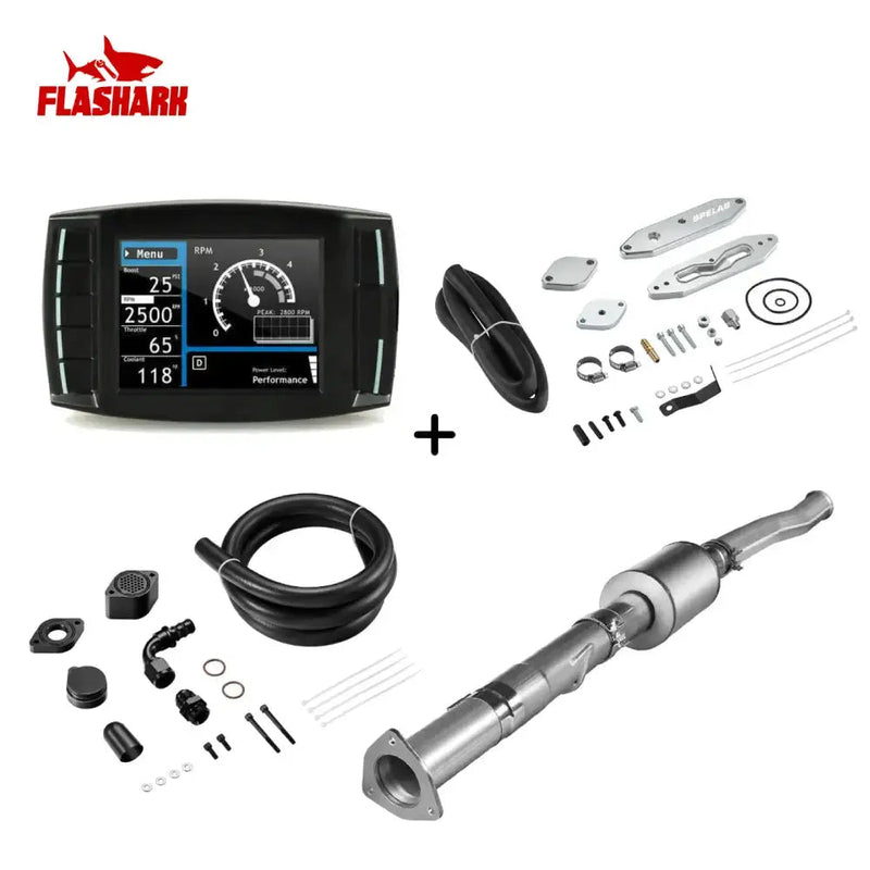 EGR/DPF/CCV/DEF Delete Kit For 2011-2014 6.7L Ford Powerstroke Diesel All-in-One Kit Flashark