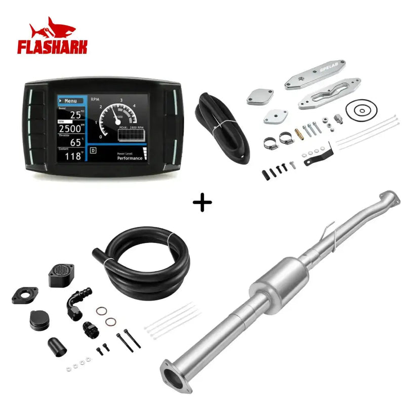 EGR/DPF/CCV/DEF Delete Kit For 2011-2014 6.7L Ford Powerstroke Diesel All-in-One Kit Flashark