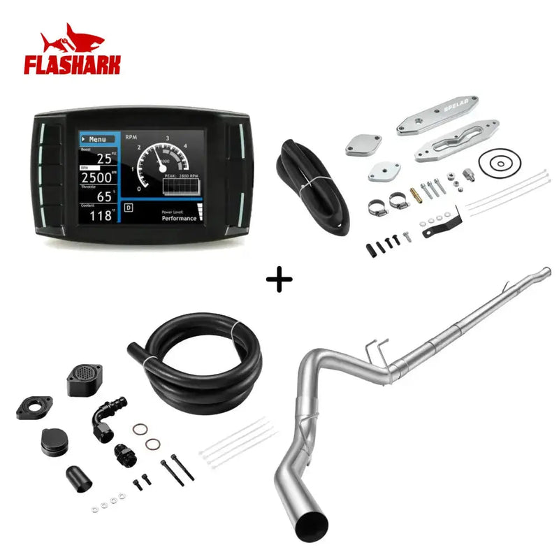EGR/DPF/CCV/DEF Delete Kit For 2011-2014 6.7L Ford Powerstroke Diesel All-in-One Kit Flashark