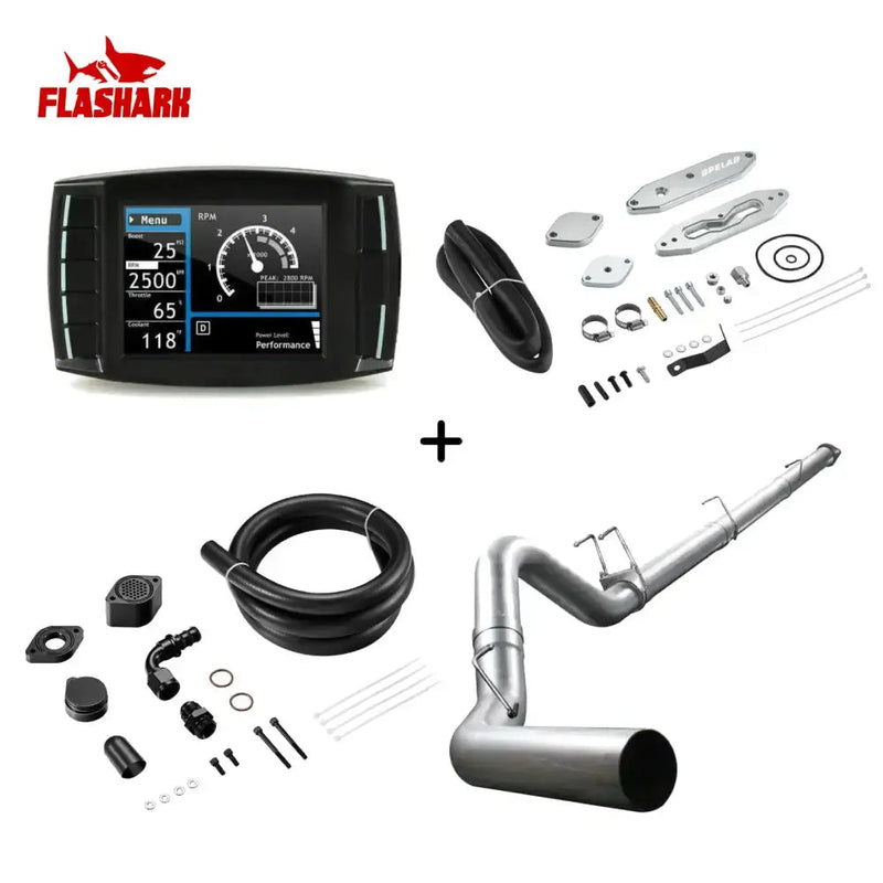 EGR/DPF/CCV/DEF Delete Kit For 2011-2014 6.7L Ford Powerstroke Diesel All-in-One Kit Flashark