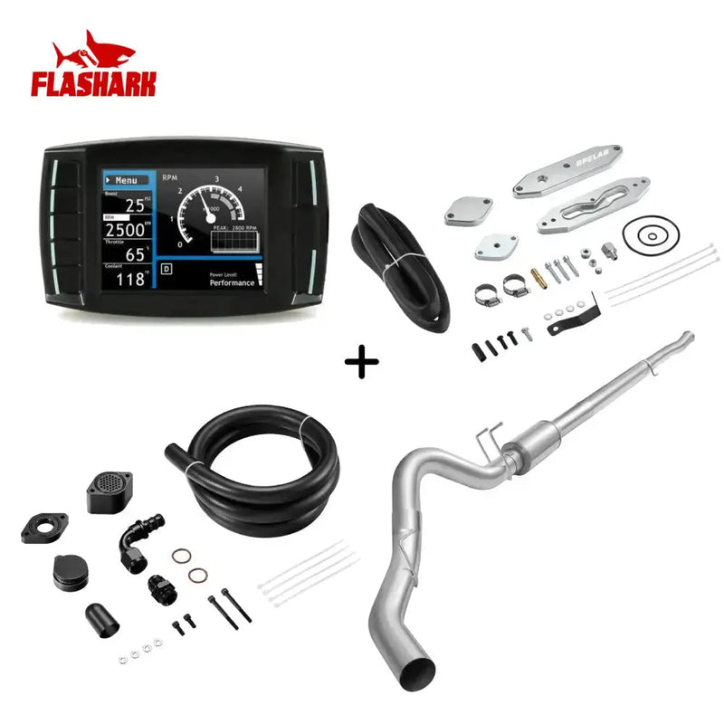 EGR/DPF/CCV/DEF Delete Kit For 2011-2014 6.7L Ford Powerstroke Diesel All-in-One Kit Flashark