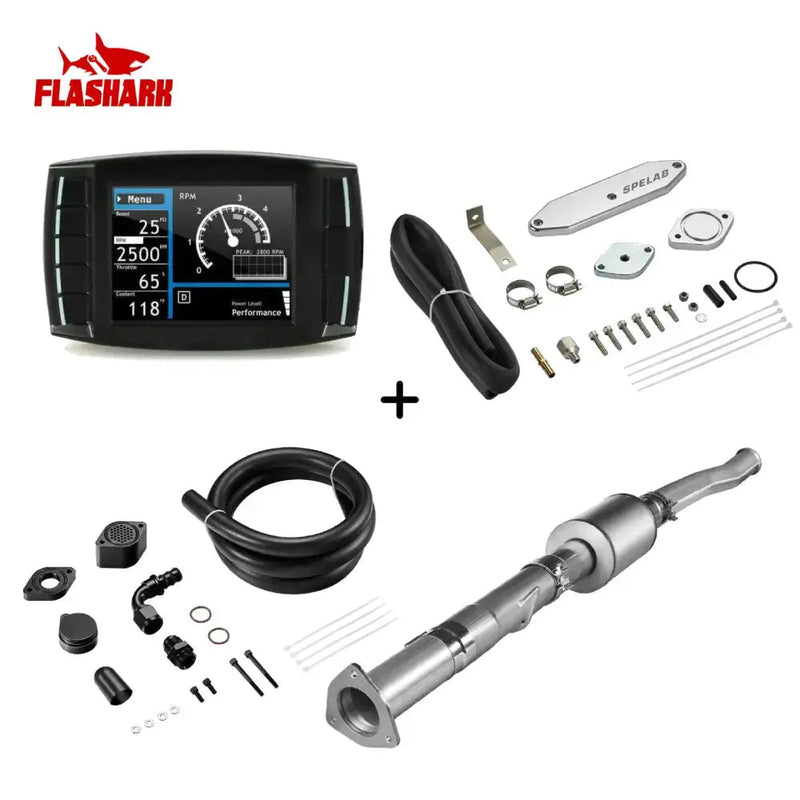EGR/DPF/CCV/DEF Delete Kit For 2011-2019 6.7L Ford Powerstroke Diesel All-in-One Kit Flashark