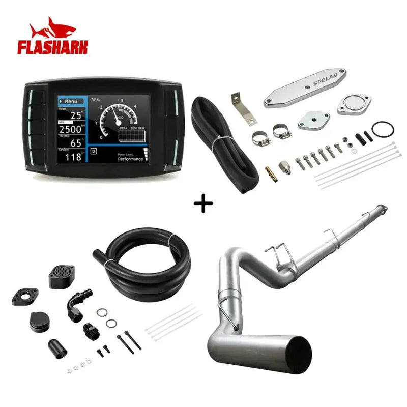 EGR/DPF/CCV/DEF Delete Kit For 2011-2019 6.7L Ford Powerstroke Diesel All-in-One Kit Flashark
