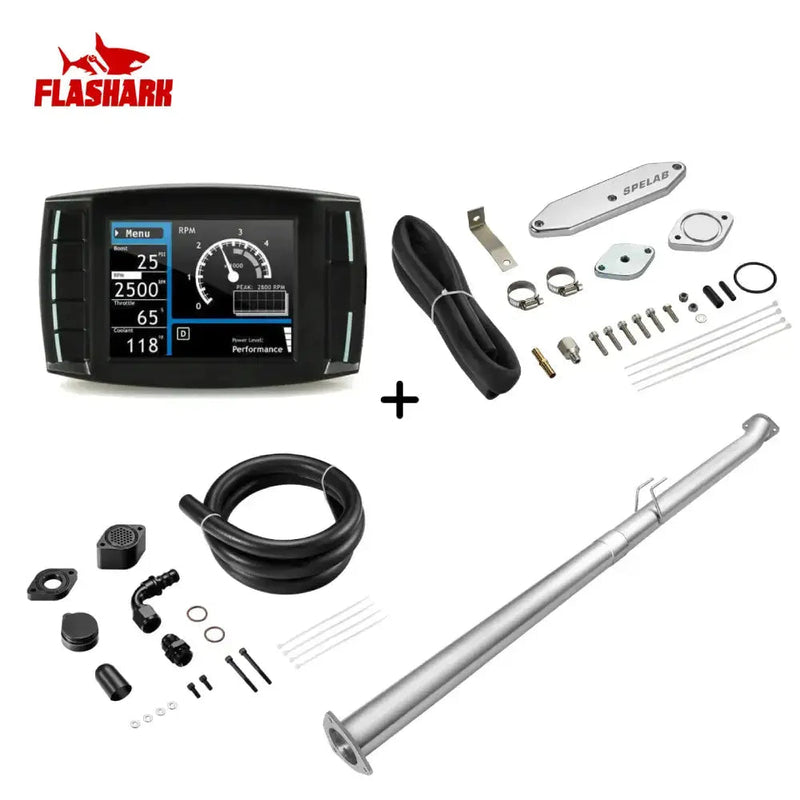 EGR/DPF/CCV/DEF Delete Kit For 2011-2019 6.7L Ford Powerstroke Diesel All-in-One Kit Flashark