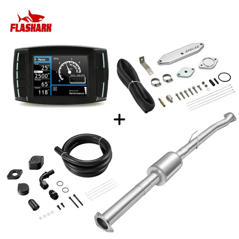 EGR/DPF/CCV/DEF Delete Kit For 2011-2019 6.7L Ford Powerstroke Diesel All-in-One Kit Flashark