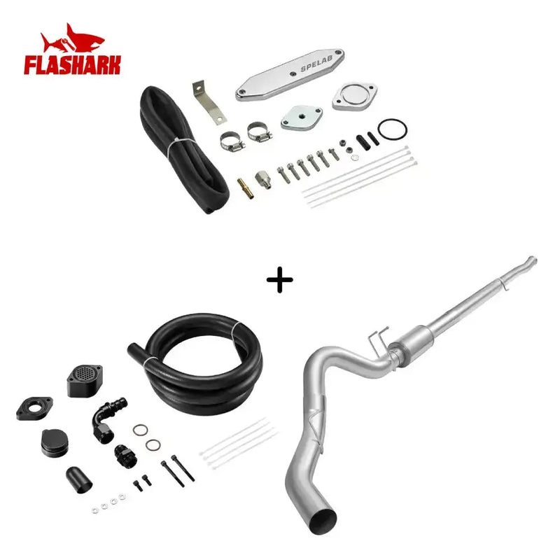 EGR/DPF/CCV/DEF Delete Kit For 2011-2019 6.7L Ford Powerstroke Diesel All-in-One Kit Flashark
