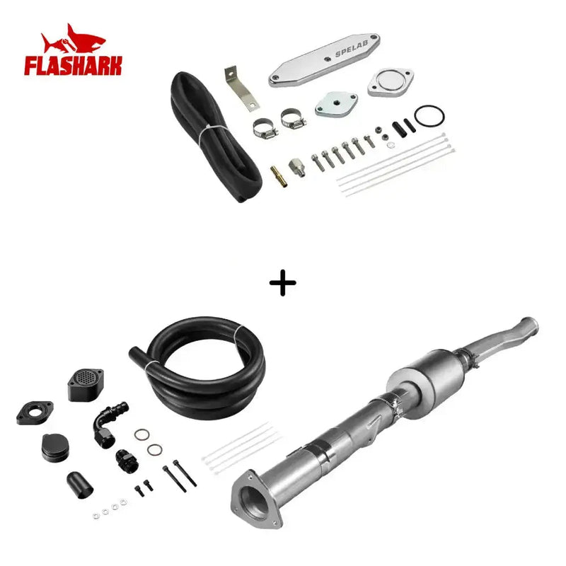 EGR/DPF/CCV/DEF Delete Kit For 2011-2019 6.7L Ford Powerstroke Diesel All-in-One Kit Flashark