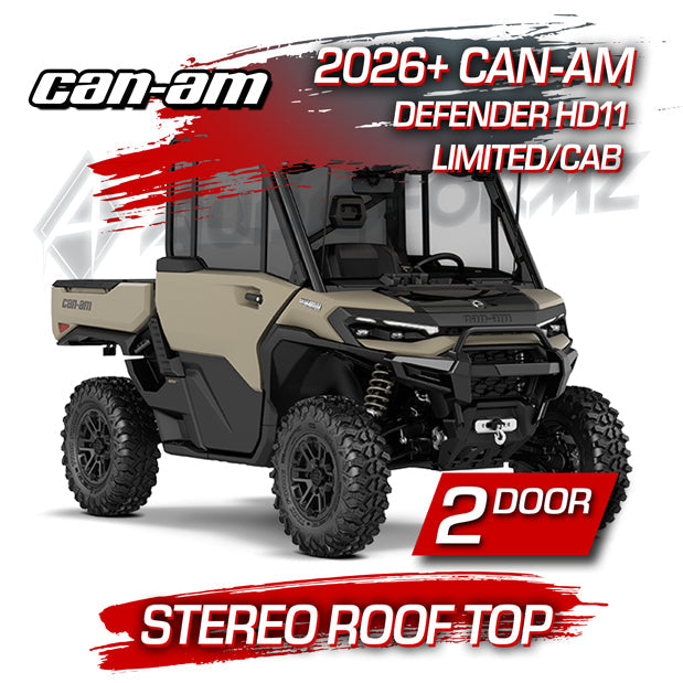 2026+ Can-Am Defender HD11 Limited/Cab Stereo Tops (2-Door)