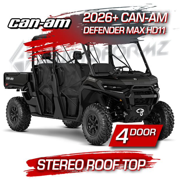 2026+ Can-Am Defender MAX HD11 Stereo Tops (4-Door)