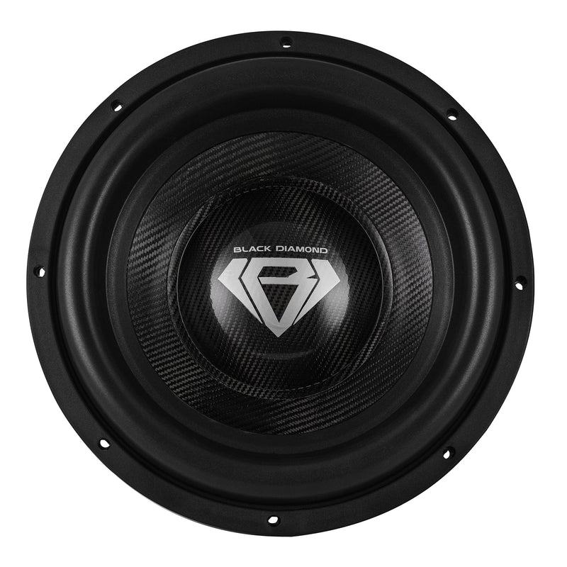 Black Diamond 15" High Excursion Subwoofer with Carbon Fiber Cone | 3500W RMS / 7000W Peak | Dual 2-Ohm Voice Coil