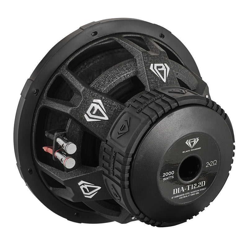Black Diamond 12” Dual 3” Voice Coil Subwoofer with Aluminum Basket | 2-Ohm