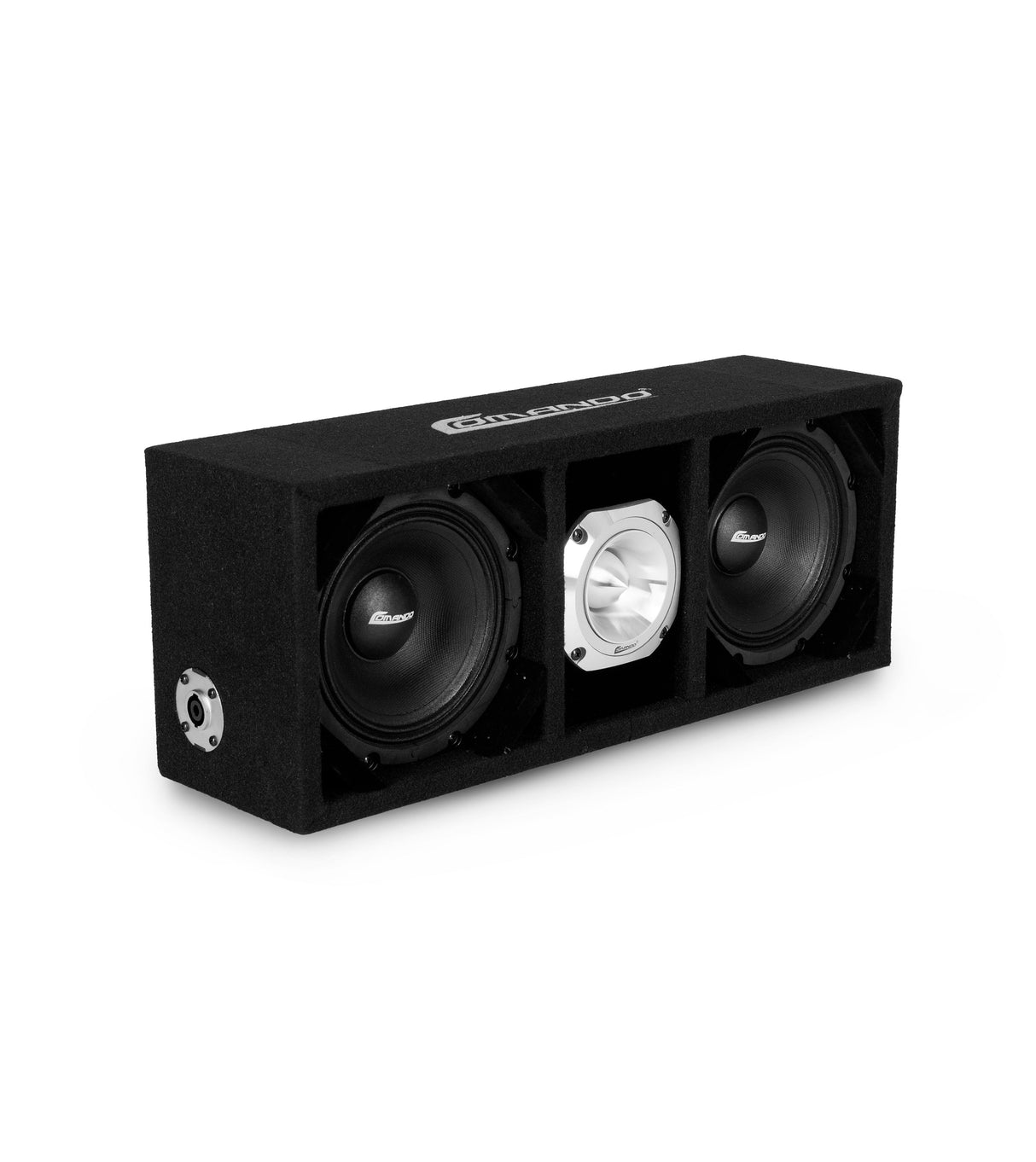 KTPONV2-206BLACK / DUAL 6" BLACK LOADED PORTED BOX + 1 TWEETER Comando Audio Inc.