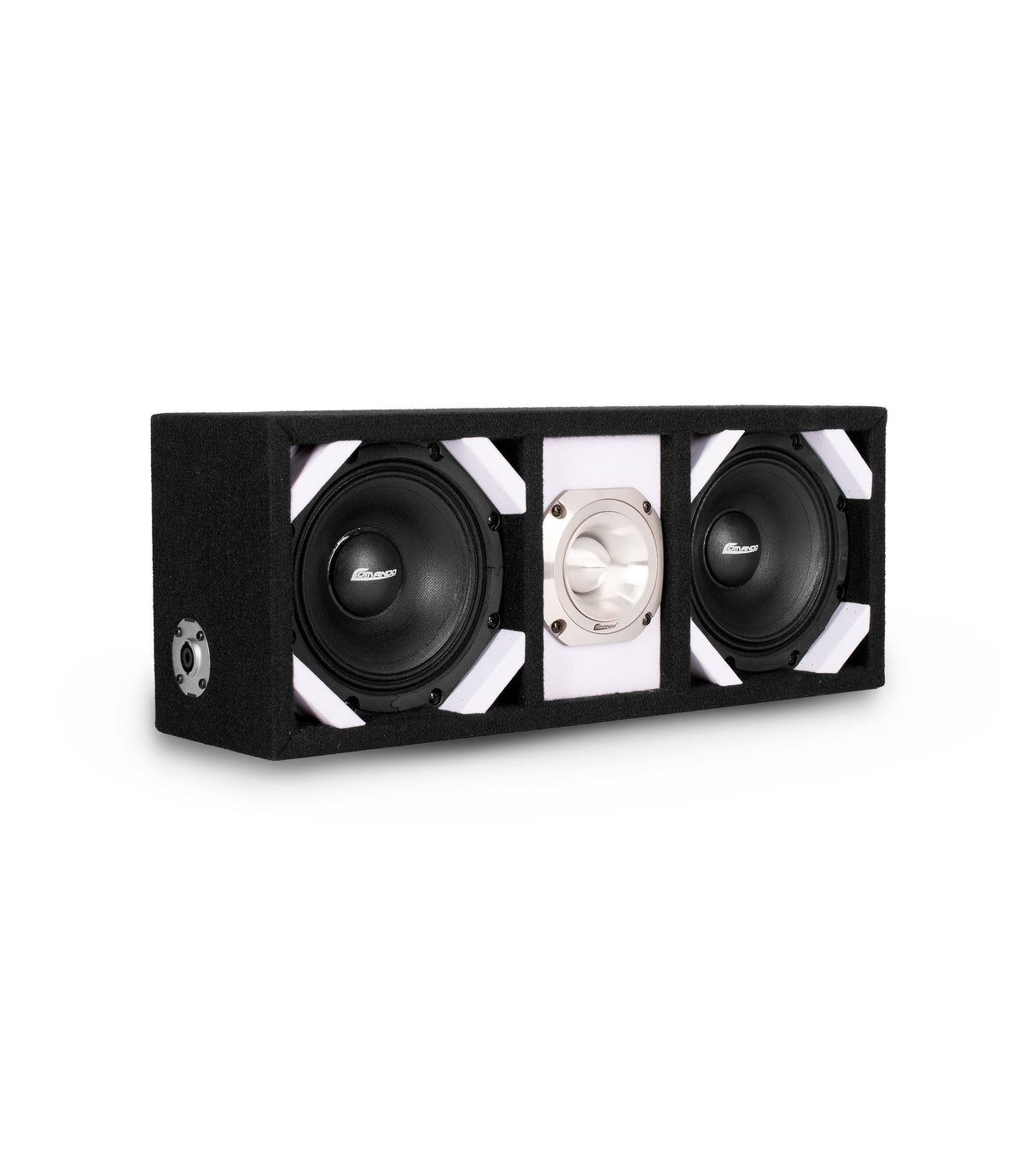 KTPONV2-206WHITE / DUAL 6" WHITE LOADED PORTED BOX + 1 TWEETER Comando Audio Inc.