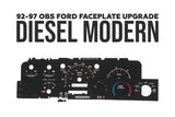 Cluster Faceplate Kit - XLT Modern - Diesel - 1992-1997 Ford F-Series Chinook Auto