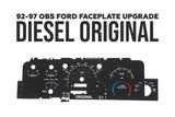 Cluster Faceplate Kit - XLT Original - Diesel - 1992-1997 Ford F-Series Chinook Auto
