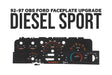 Cluster Faceplate Kit - XLT Sport - Diesel - 1992-1997 Ford F-Series Chinook Auto