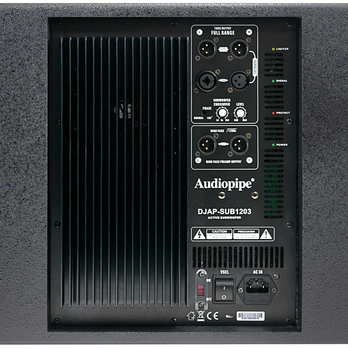 DJAP-SUB1203 12” Professional Active Subwoofer Audiopipe