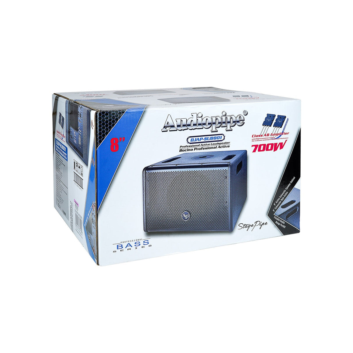 DJAP-SUB801 8" Professional Active Loudspeaker Audiopipe
