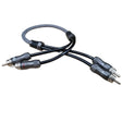 DOWN4SOUND 1.5 FT 2-CHANNEL TWISTED PAIR RCA INTERCONNECT CABLE Down4Sound