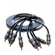 DOWN4SOUND 12 FT 4-CHANNEL TWISTED PAIR RCA INTERCONNECT CABLE Down4Sound