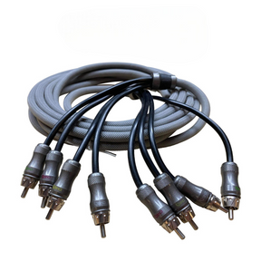 DOWN4SOUND 12 FT 4-CHANNEL TWISTED PAIR RCA INTERCONNECT CABLE Down4Sound