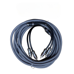 DOWN4SOUND 16FT 2-CHANNEL TWISTED PAIR RCA INTERCONNECT CABLE Down4Sound