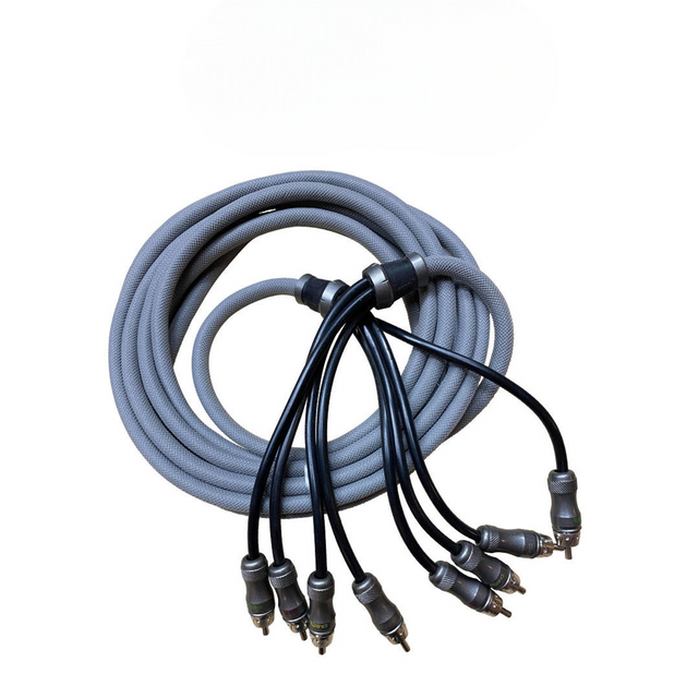 DOWN4SOUND 20 FT 4-CHANNEL TWISTED PAIR RCA INTERCONNECT CABLE Down4Sound