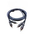 DOWN4SOUND 6FT 2-CHANNEL TWISTED PAIR RCA INTERCONNECT CABLE Down4Sound