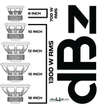 Down4Sound DBz 18" 1300W RMS Subwoofer DVC Down4Sound