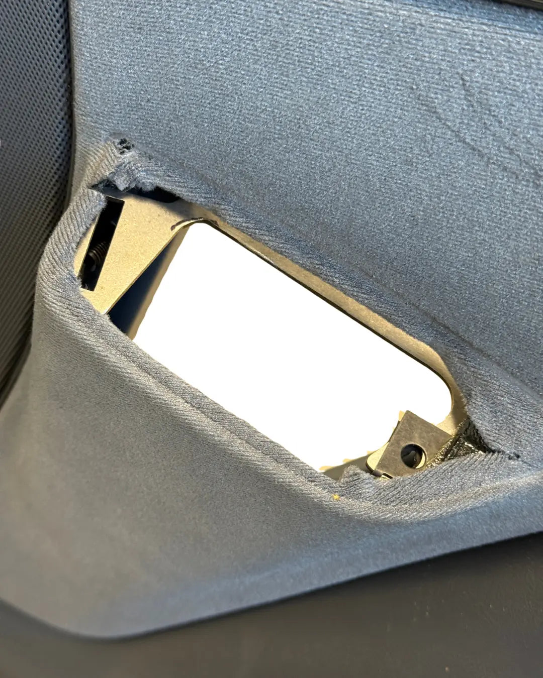 OBS Solutions #DP2 Passenger Door Panel Repair Bracket - installed detail