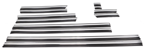 Complete Performance Chrome Body Molding Set - Black - 1992-1997 Ford F-Series & Bronco- Regular Cab- Short Bed - BLEM Complete Performance
