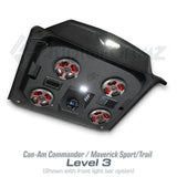 2021+ Can-Am Commander / 2019+ Maverick Sport / 2018+ Maverick Trail Stereo Tops (2-Seat)