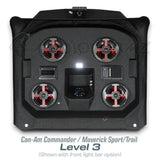 2021+ Can-Am Commander / 2019+ Maverick Sport / 2018+ Maverick Trail Stereo Tops (2-Seat)