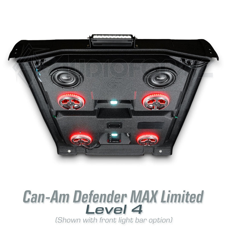 2026+ Can-Am Defender MAX HD11 Limited/Cab Stereo Tops (4-Door)