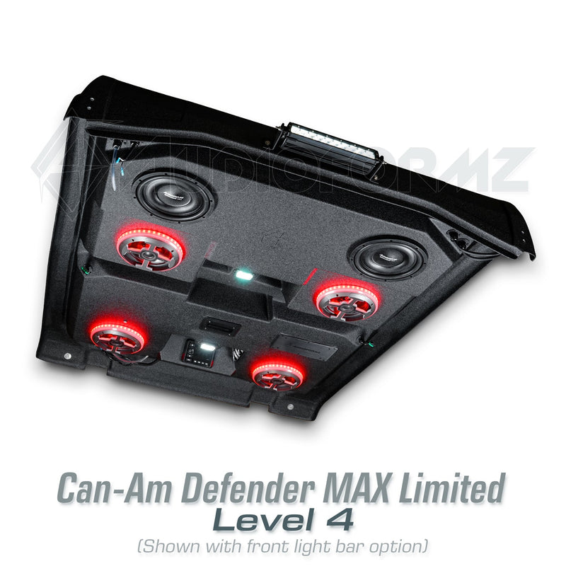2026+ Can-Am Defender MAX HD11 Limited/Cab Stereo Tops (4-Door)