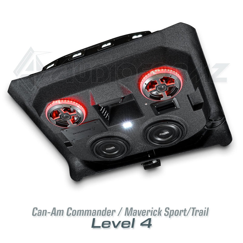 2021+ Can-Am Commander / 2019+ Maverick Sport / 2018+ Maverick Trail Stereo Tops (2-Seat)