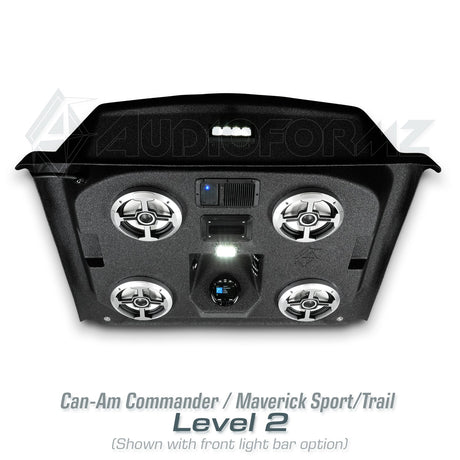 2021+ Can-Am Commander / 2019+ Maverick Sport / 2018+ Maverick Trail Stereo Tops (2-Seat)