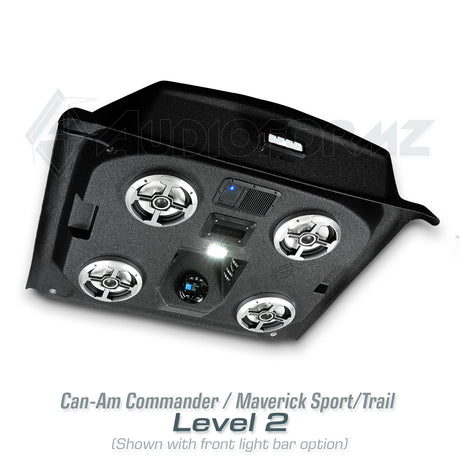 2021+ Can-Am Commander / 2019+ Maverick Sport / 2018+ Maverick Trail Stereo Tops (2-Seat)