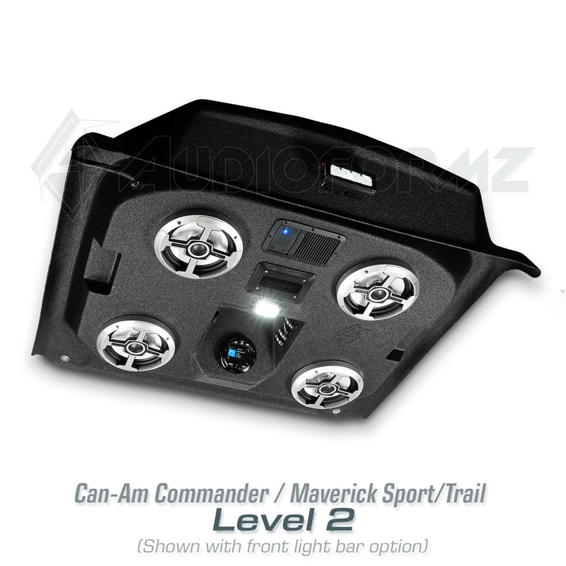 2021+ Can-Am Commander / 2019+ Maverick Sport / 2018+ Maverick Trail Stereo Tops (2-Seat)