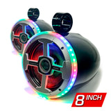 AudioFormz EVOPRO2 8in 3-Way Component Marine IC LED Loud Tower Speakers - Pair Universal-Fit