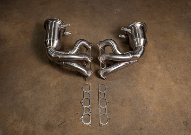 400 Cell Catted Down Pipes For Porsche 992 GT3 / GT3 RS Valvetronic Designs