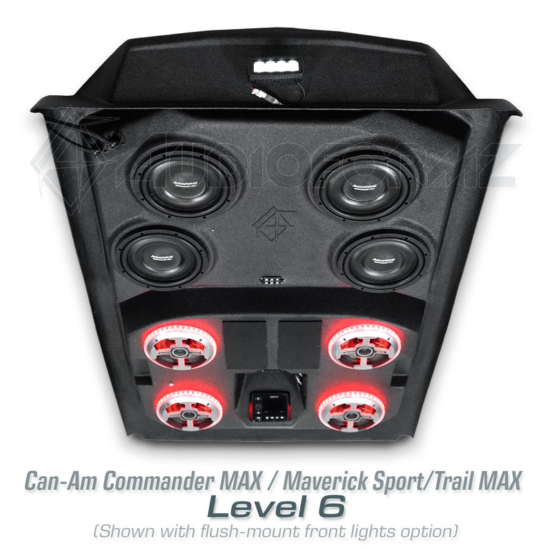 2021+ Can-Am Commander MAX / 2019+ Maverick Sport MAX Stereo Tops (4-Seat)