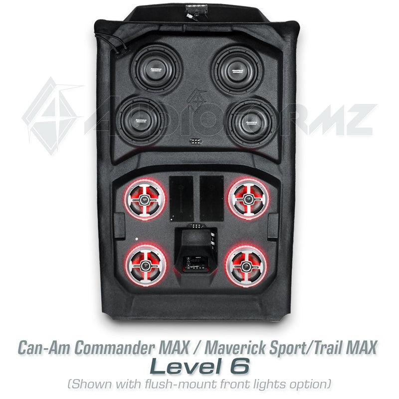 2021+ Can-Am Commander MAX / 2019+ Maverick Sport MAX Stereo Tops (4-Seat)