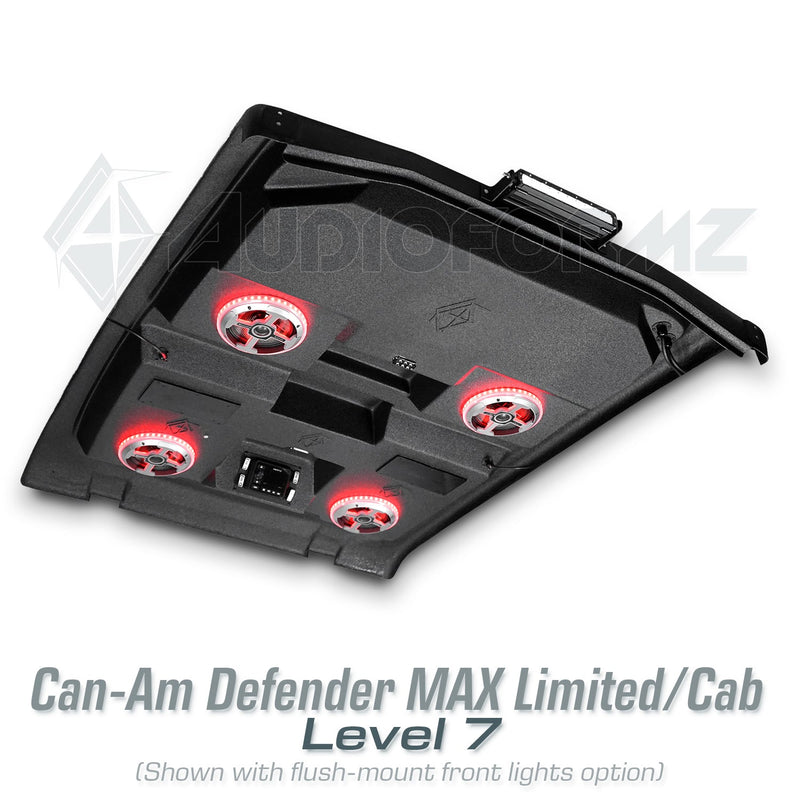 2026+ Can-Am Defender MAX HD11 Limited/Cab Stereo Tops (4-Door)