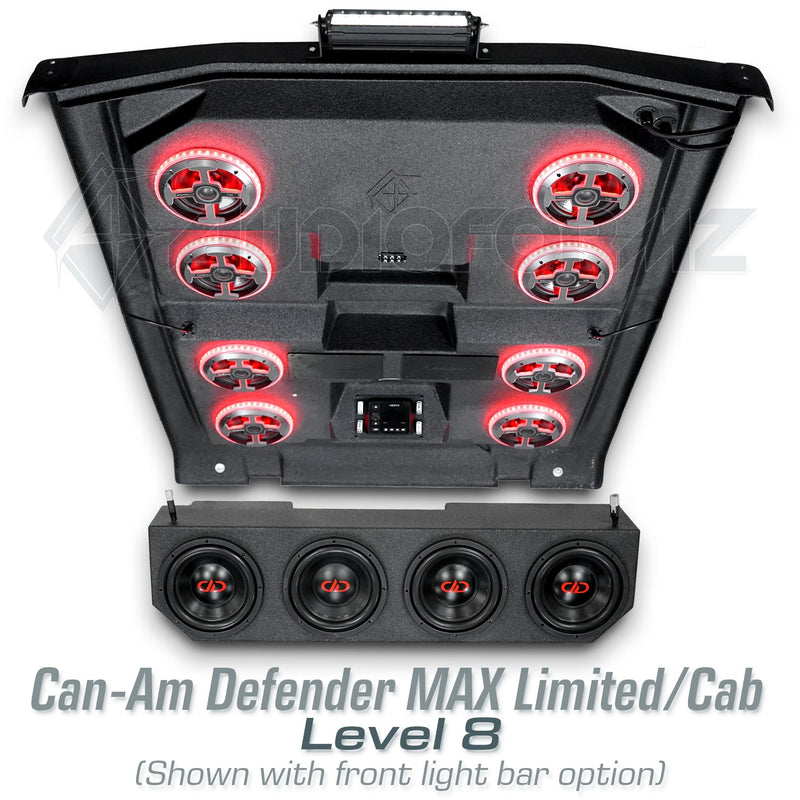 2026+ Can-Am Defender MAX HD11 Limited/Cab Stereo Tops (4-Door)
