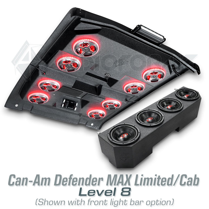 2026+ Can-Am Defender MAX HD11 Limited/Cab Stereo Tops (4-Door)