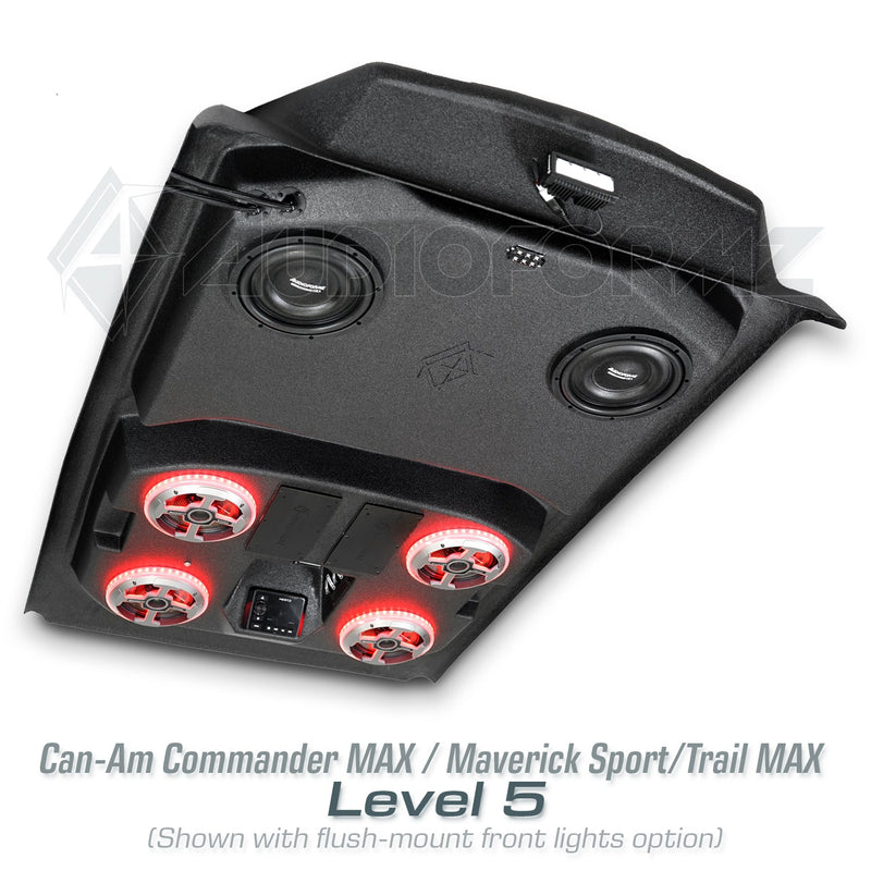 2021+ Can-Am Commander MAX / 2019+ Maverick Sport MAX Stereo Tops (4-Seat)