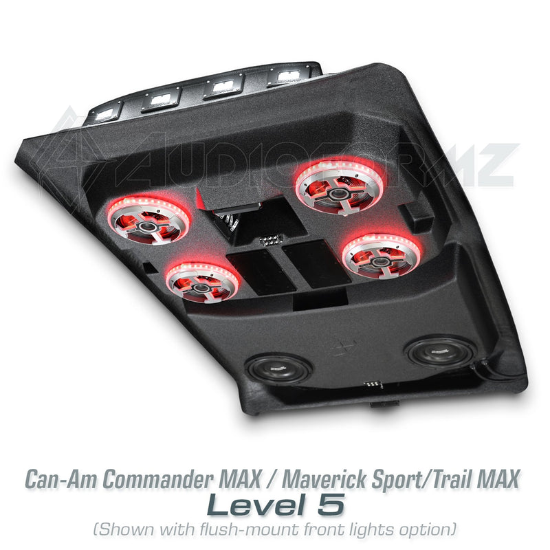 2021+ Can-Am Commander MAX / 2019+ Maverick Sport MAX Stereo Tops (4-Seat)